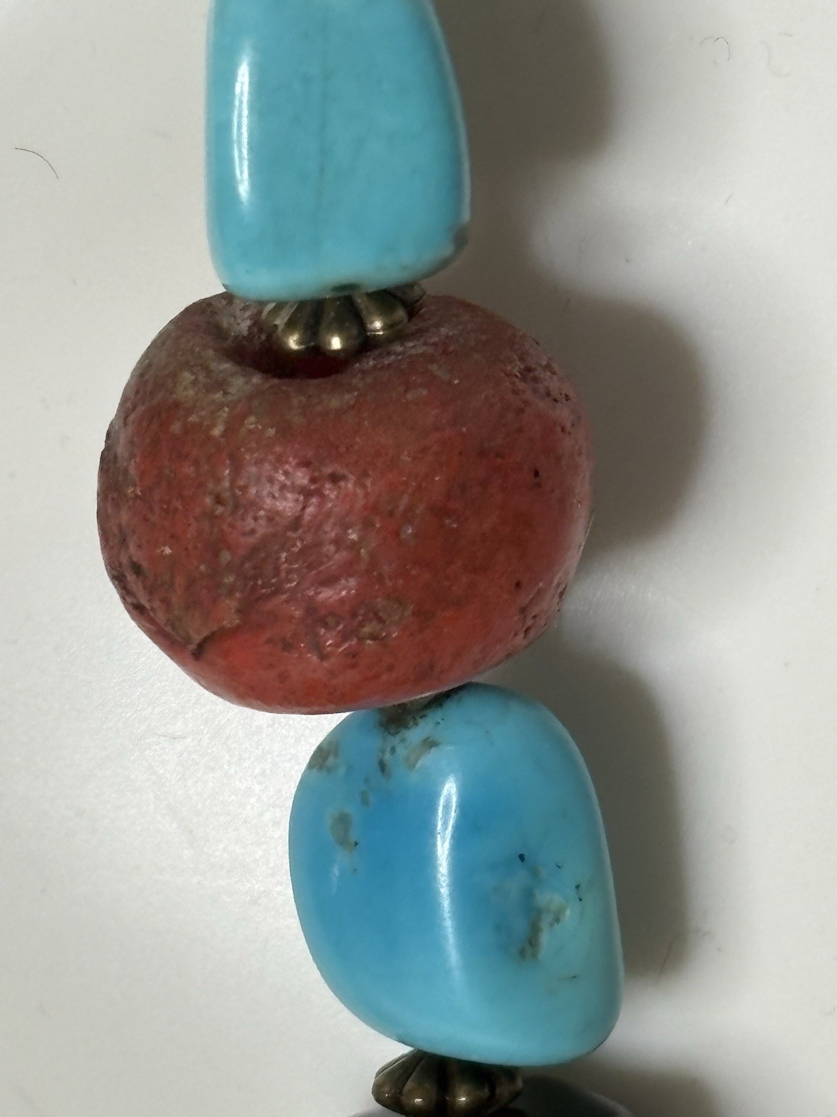 vintage Multi stone Statement necklace Chunky Tri… - image 5