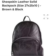 SHEEAPSKYN LEATHER Solid Backpack.