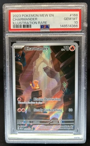 2023 Pokemon SV 151 Charmander Illustration Rare #168/165 PSA 10 GEM MINT