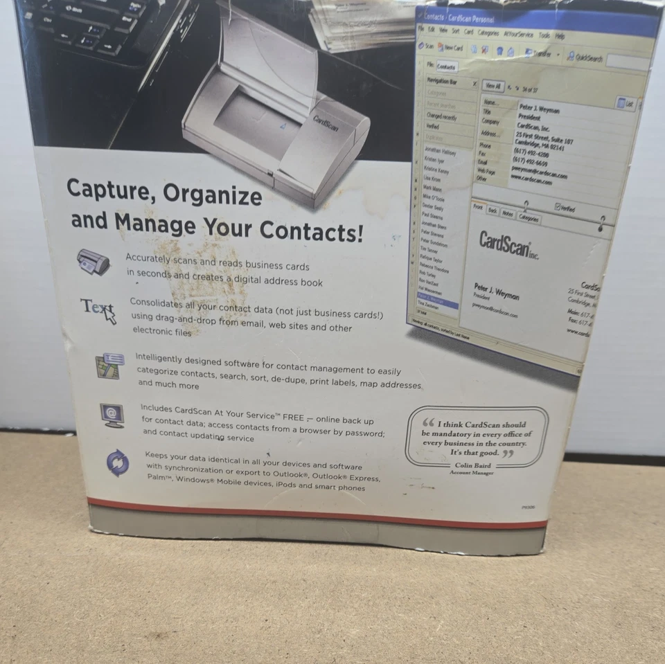 CardScan Used Personal Contact Manager And Compact Business Card Scanner - Image 3 of 4