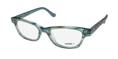 NEW KENSIE DANCING EYEGLASSES BLUE EM CAT EYE FULL-RIM 48-18-130 PLASTIC