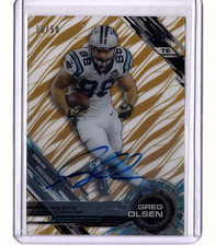 Greg Olsen 2015 Topps Topps High Tek  Gold Auto #59 SP 50/50