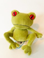 RARE NWT Jellycat London Green Little Tad Tree Frog w/ Red Eyes 6” Retired Toy