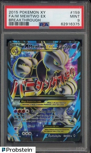 2015 Pokemon XY Breakthrough #159 FA M Mewtwo EX PSA 9 MINT
