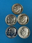5-Coins 10c SILVER Roosevelt Dimes Proof 1960/1961/1962/1963/1964