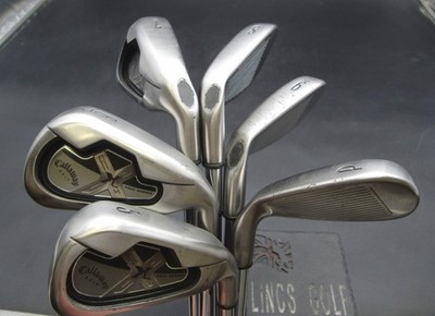 Set 6x Callaway X18 Pro Series 5-PW Eisen Regular Stahlschäfte Callaway Griffe