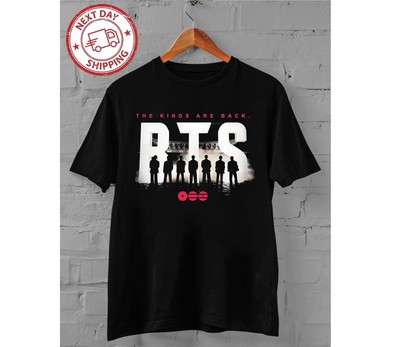 BTS The Kings Are Back Kpop Group Graphic Black T-Shirt