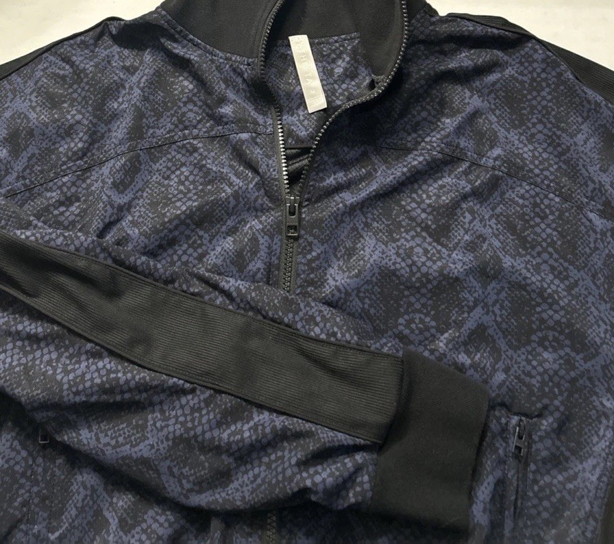 Athleta Brooklyn Python Print Track Bomber Zip Ja… - image 6