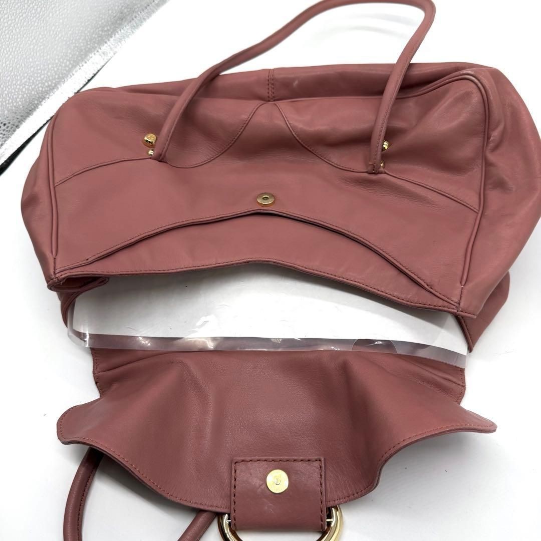 Francesco Biasia Leather Tote Bag Pink Archive Y2K Grunge Vintage