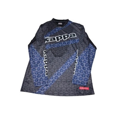 NWT Kappa Kombat Stealth Jersey Mens Large Blue Black Geometric Mesh 4540480991