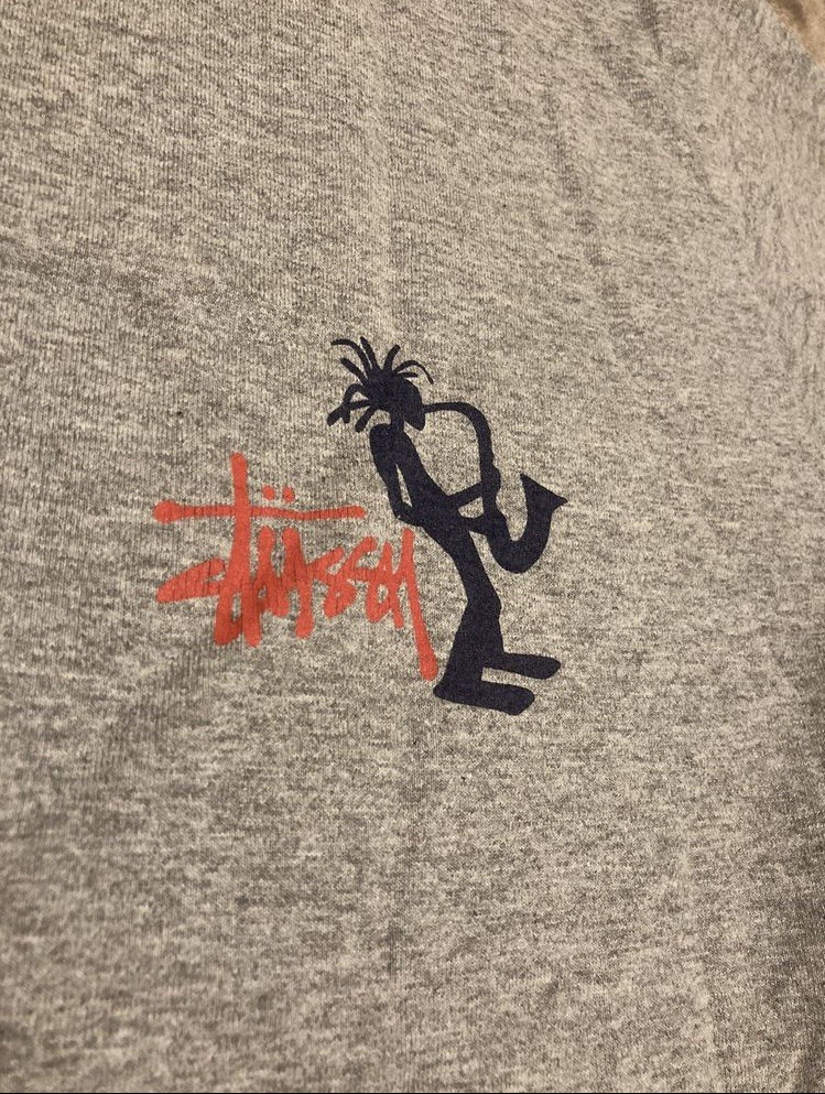 Vintage 90s Stussy Outdoor International Saxophone Jazzman T Shirt Medium *RARE* image 4