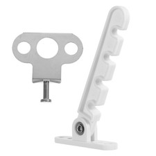 Durable Window Safety Catch Lock White Adjustable Restrictor for Inward Window