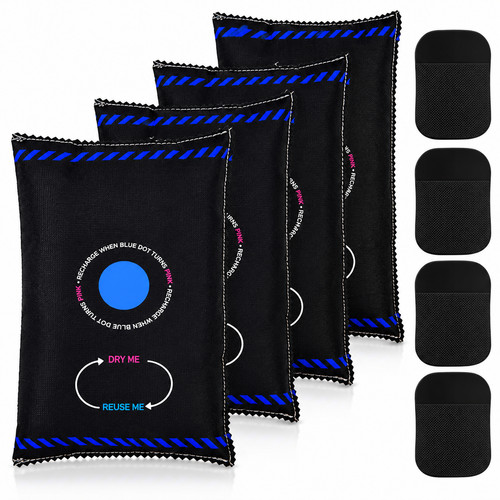 1kg Reusable Car Dehumidifier Moisture Absorber Bag Large Dry Pad pack of 4