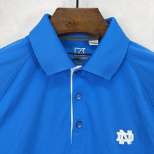 Cutter Buck Polo Shirt Mens Large Notre Dame Fighting Irish Golf Performance