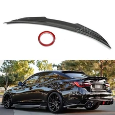 Carbon Fiber PSM Style For Infiniti Q50 2014-2022 21 Rear Trunk Spoiler Wing Lip