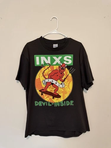 Devil Inside Tour INXS Concert T-Shirt ORIG USA Med 1980s vintage concert t-shirt, vintage, size M, single stitch, B+ condition