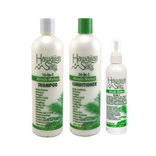 Hawaiian Silky Miracle Worker Shampoo 16oz, Conditioner 16oz, 14-1 Spray 8oz Set