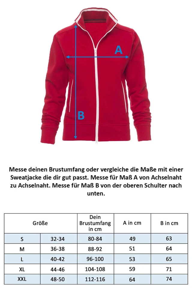 Damen Sweatjacke Übergangsjacke Zipper Jacke Zip Kragen Sweatshirt Sweater - Bild 2 von 2