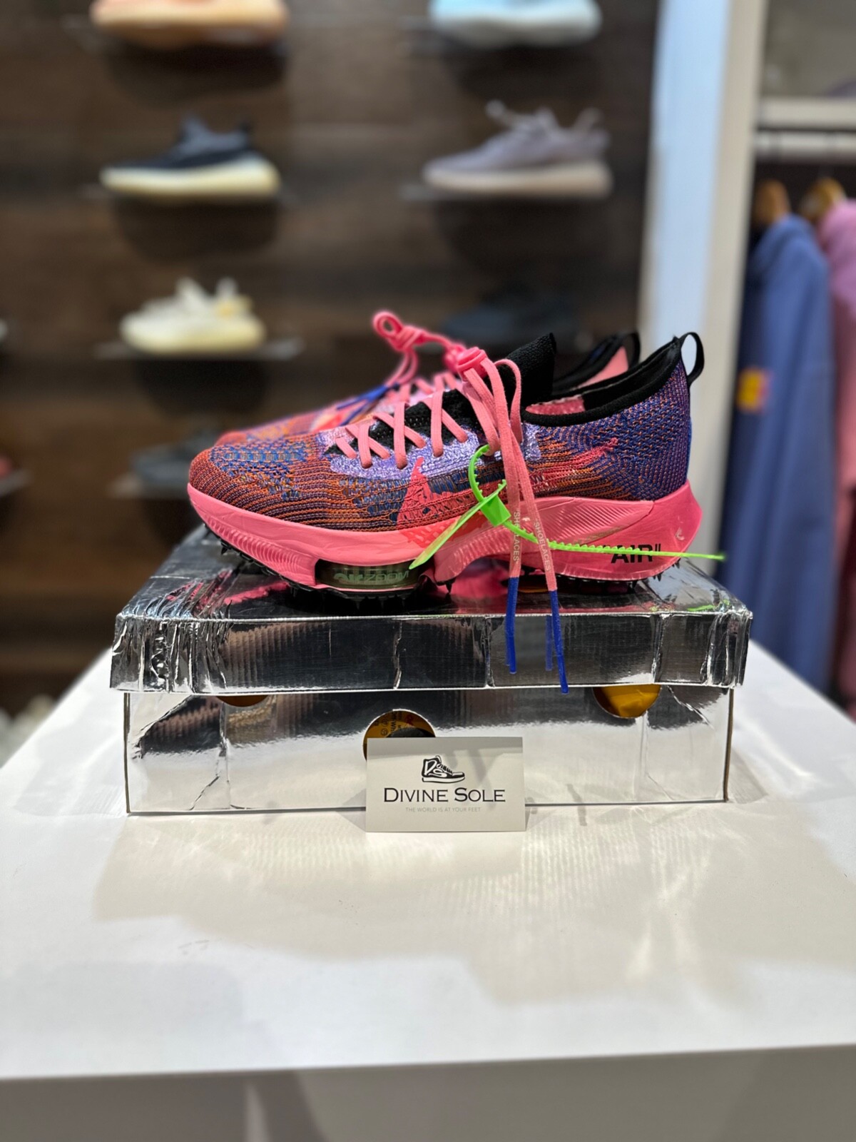 OFF WHITE X NIKE Taglia 10.5 Nike Air Zoom Turbo Next% Flyknit x Off White Multicolore