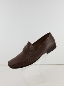 men-039-s-Meeting-Street-slip-on-brown-leather-moccasin-shoes-size-9-5M-made-in-Indi