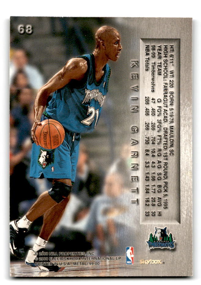 1999 Metal # 68 Kevin Garnett | eBay