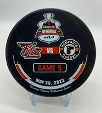 2022-23 Kamloops Memorial Cup Official Puck QUEBEC REMPARTS / PETERBOROUGH PETES