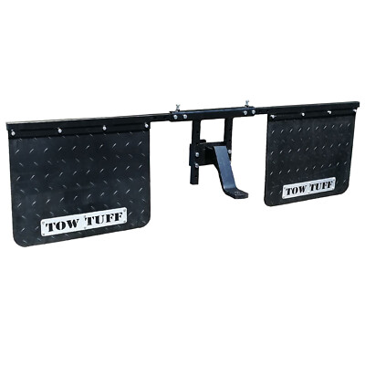 Tow Tuff 2418AMF 18'' x 24'' Universal Hitch Mount Rubber Rear Towing Mud Flaps