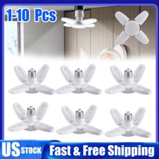 1-10X E27 Garage Light Bulb 28W Deformable Ceiling Fixture Lights Workshop Lamp