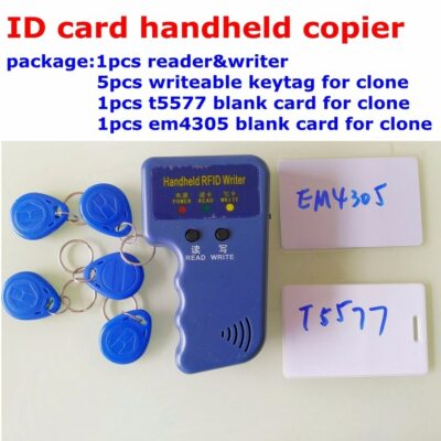 RFID 125khz ID EM4100 handheld portable reader writer cloner copier programmer