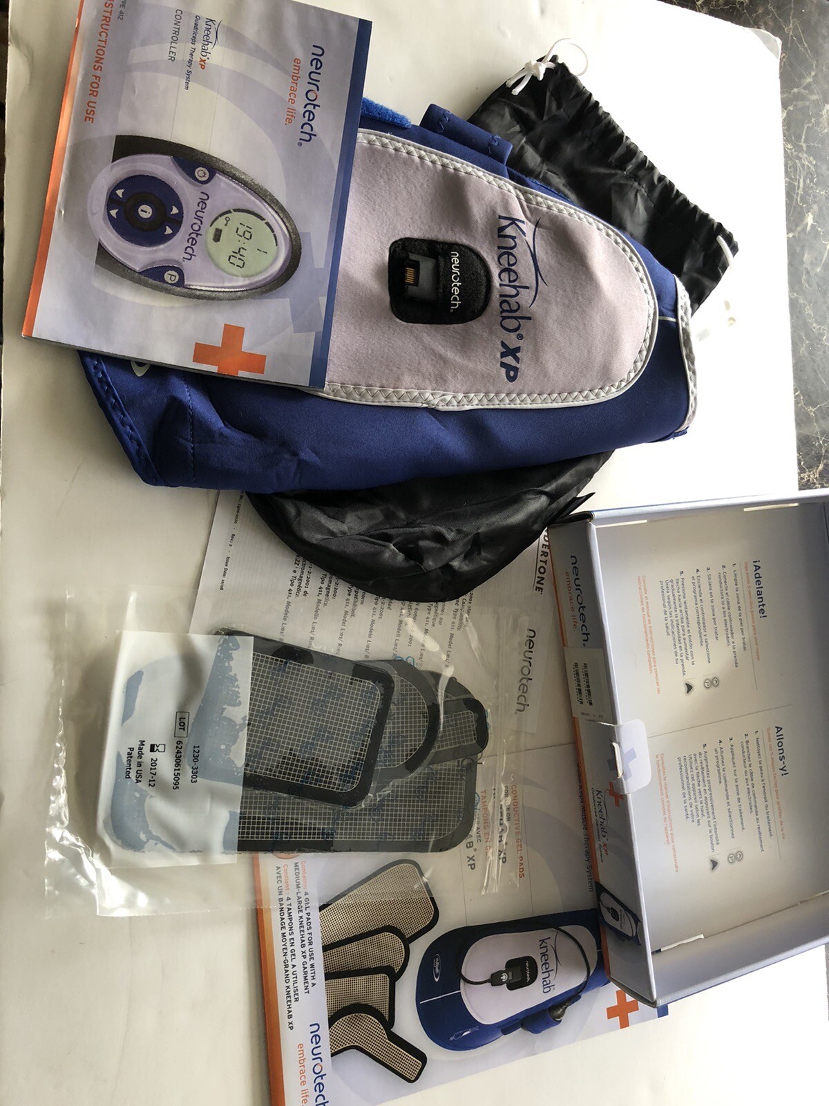 Neurotech Kneehab XP Complete Quadricep Therapy Unit w/Gel Pads ML