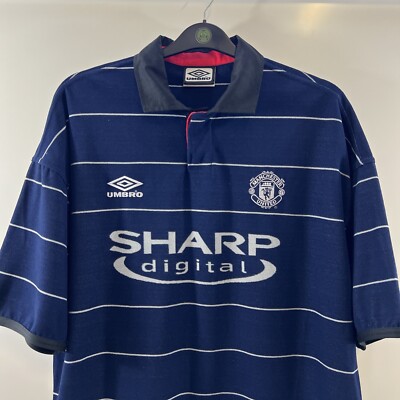 Manchester United Away Football Shirt 1999/00 Adults XL Umbro C523