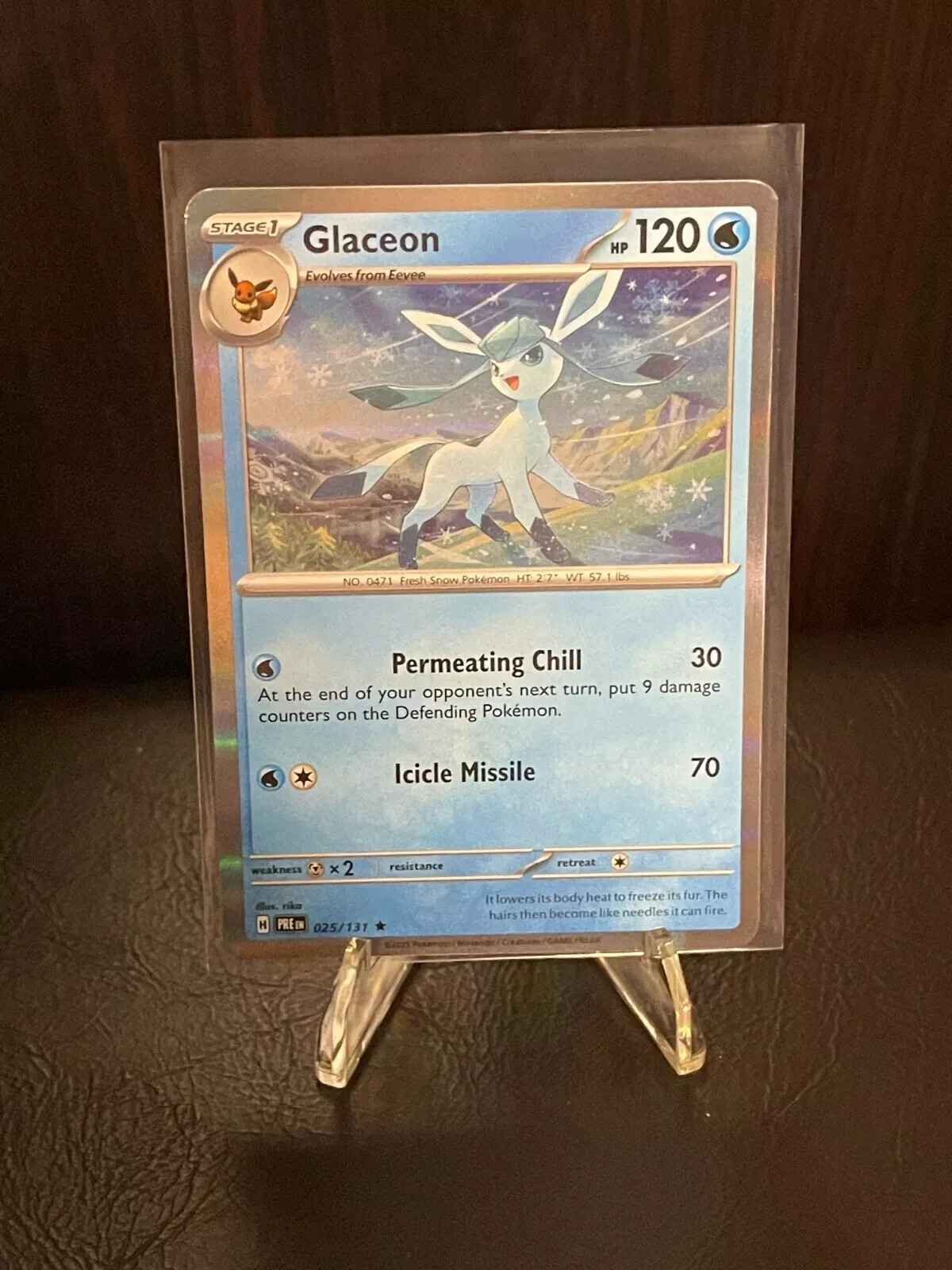 Glaceon - Holo - 25/131 Prismatic Evolutions - Pokemon TCG - Near Mint - Rare