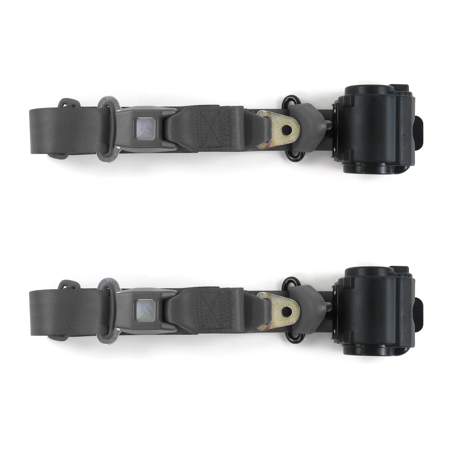 Ford Maverick 1971-77 STD 3pt Charcoal Retract Bucket  Seat Belt Kit-2 Belts