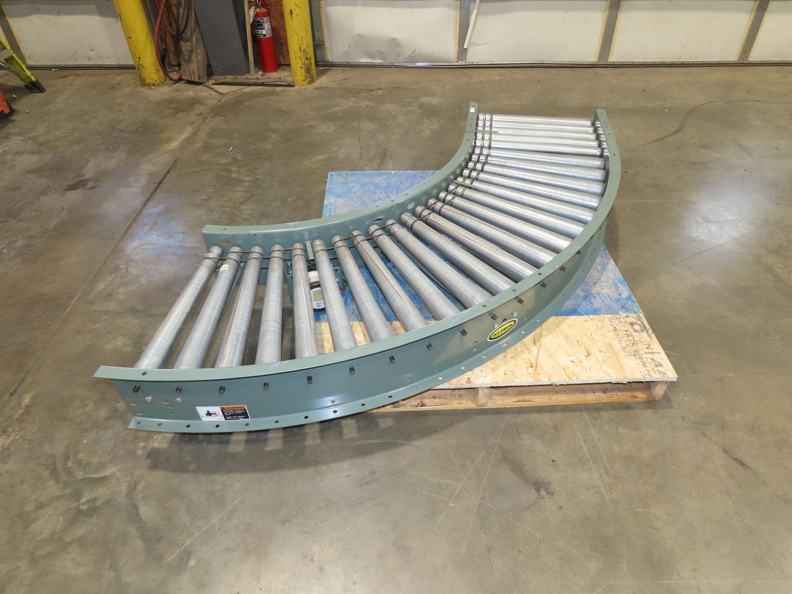 Hytrol 24"x 90° Curve Accumulation Roller Conveyor 21"BF ORing Belt