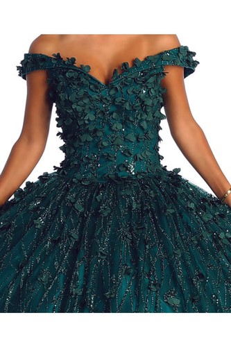 Womens Dresses For Sweet 16 Long Sweetheart Off The Shoulder Ball Gown Plus Size - Picture 7 of 13