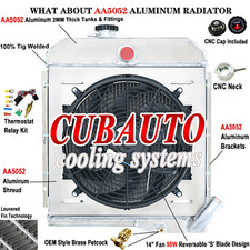 4 Rows Radiator Shroud Fan Kits For 1965-1968...