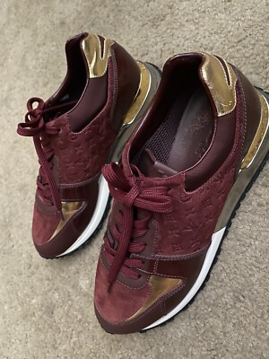 Authentic Louis Vuitton Sneakers Size 7 Maroon With Gold | eBay