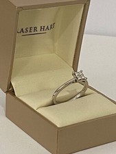 9ct White Gold 0.4ct Real Diamond Princess Cut Ring 9 Carat 9K Fraser Hart