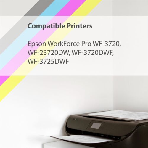 8 Ink Cartridges (Set) for Epson Workforce Pro WF-3720, WF-3720DWF, WF-3725DWF - Picture 2 of 5