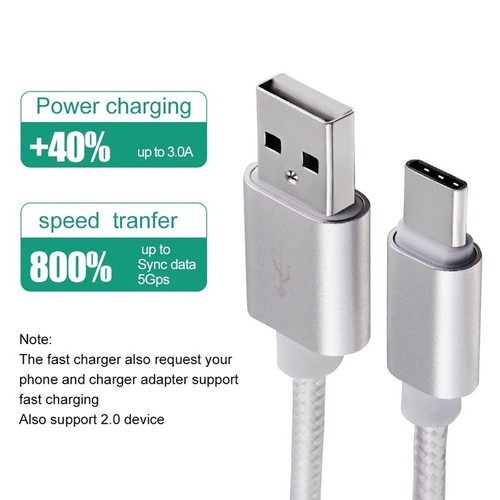 Fast Charger USB C Type-C Data Cable For Samsung S8 S9 S10 S20 Ultra Plus Note - Picture 7 of 20