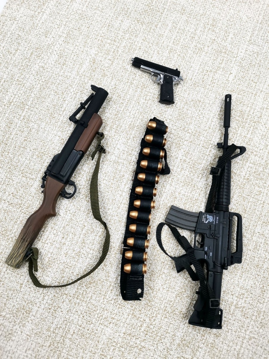 1/6 T-800 Machine Gun Weapons Figure Hot Toys Terminator 2