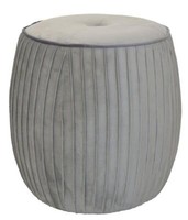 Pouf Sitzpouf Sitzhocker FußHocker Samthocker Polsterhocker Hocker In Grau