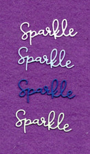 SPARKLE 2 word die cuts scrapbook cards