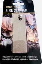 Magnesium Fire Starter Camping Backpacking Survival Flint Steel Camp Emergency