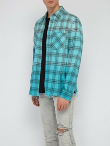amiri ombre plaid shirt