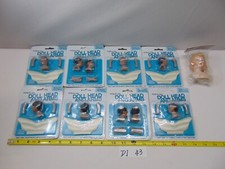 Vintage Porcelain Doll Head Arms Large Lot 9 Packs Package Dark Color
