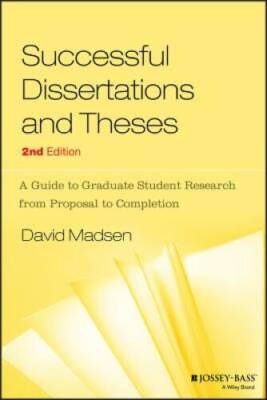 Successful Dissertations and Theses: A Guide to Graduate Student Res - VERY GOOD