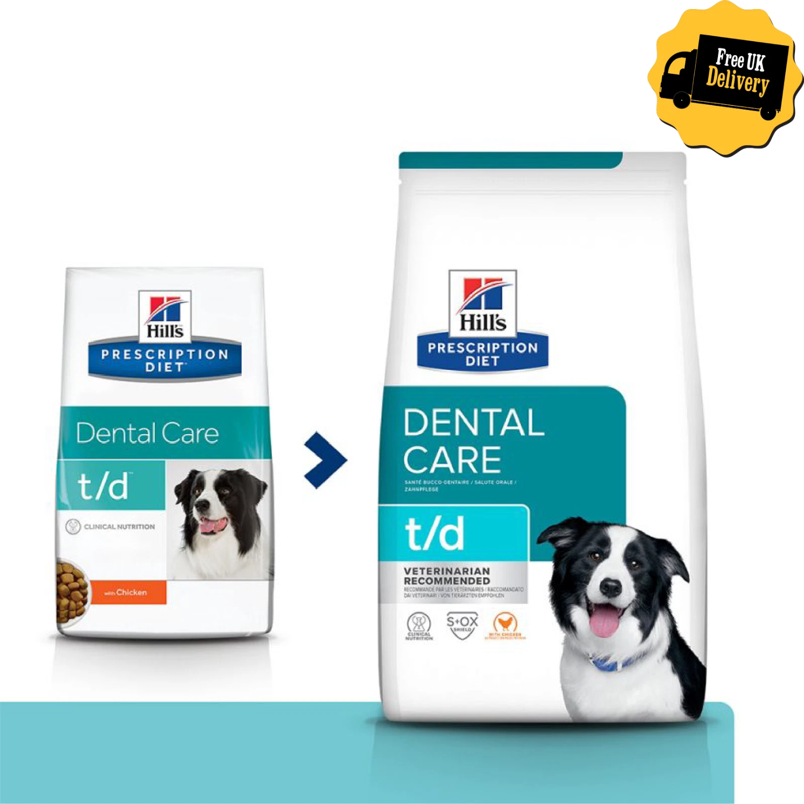 Hill's Diet Canine t/d Dental Care Chicken Dry Dog Food 10kg & 20kg