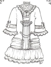SEWING PATTERN fit 15 16 " DOLL dress clothes outfit Victorian German French 798
