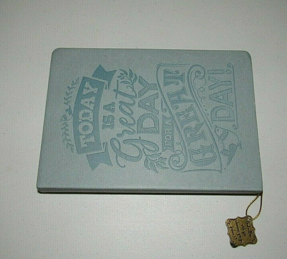 BLUE LEATHERETTE "TODAY IS A GREAT DAY FOR A GREAT DAY"  CHRISTIAN FLEX JOURNAL - Image 3 of 4